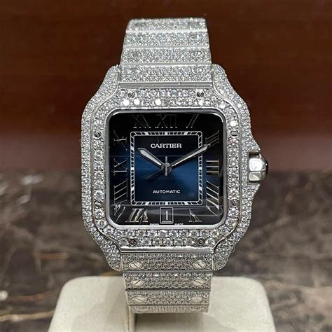 replica cartier watch iced out|cartier iced out watch value.